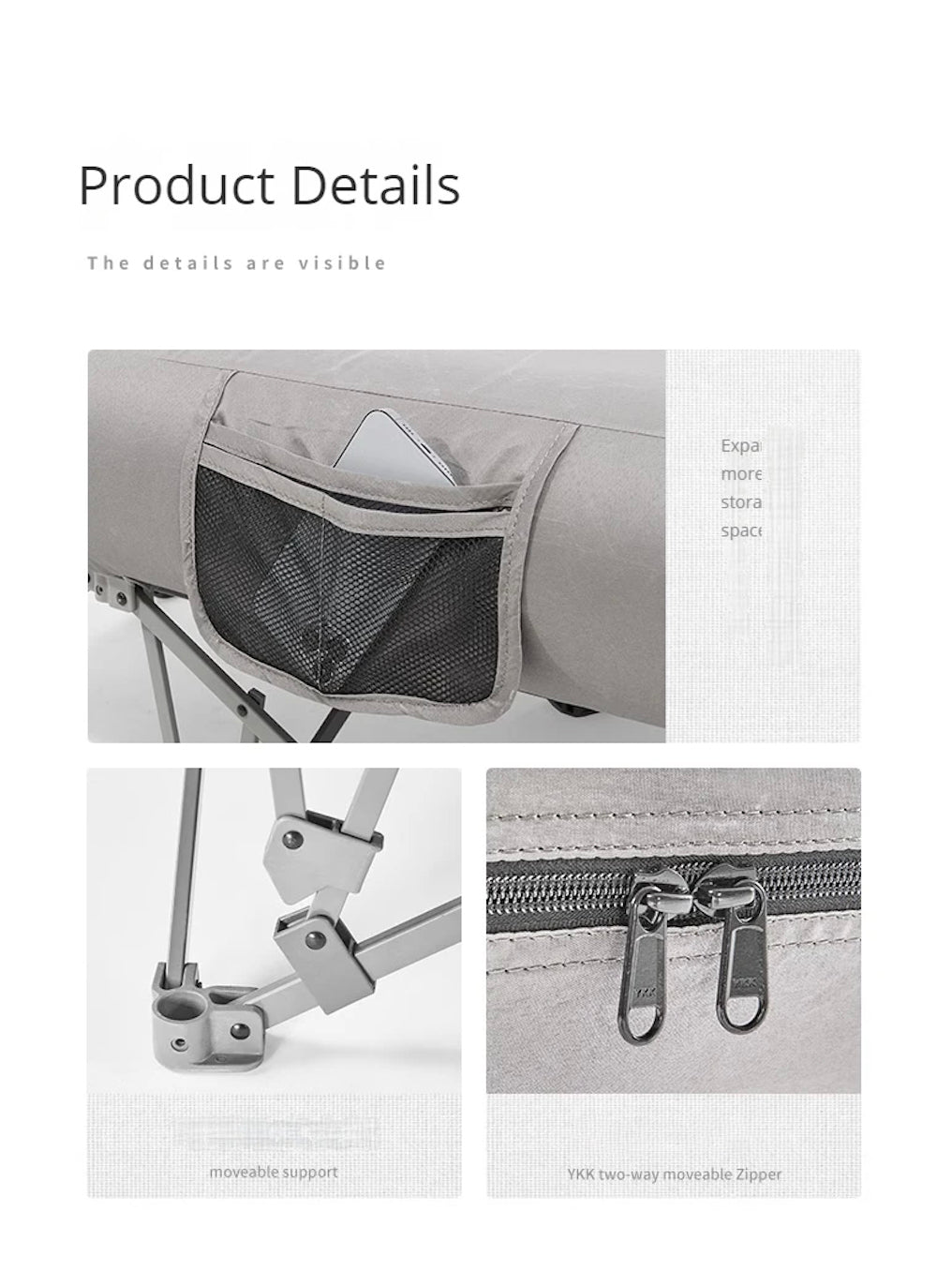 x Nature Folding Camping Bed