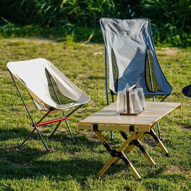 x Nature Light weight Back Support Portable Folding Chair