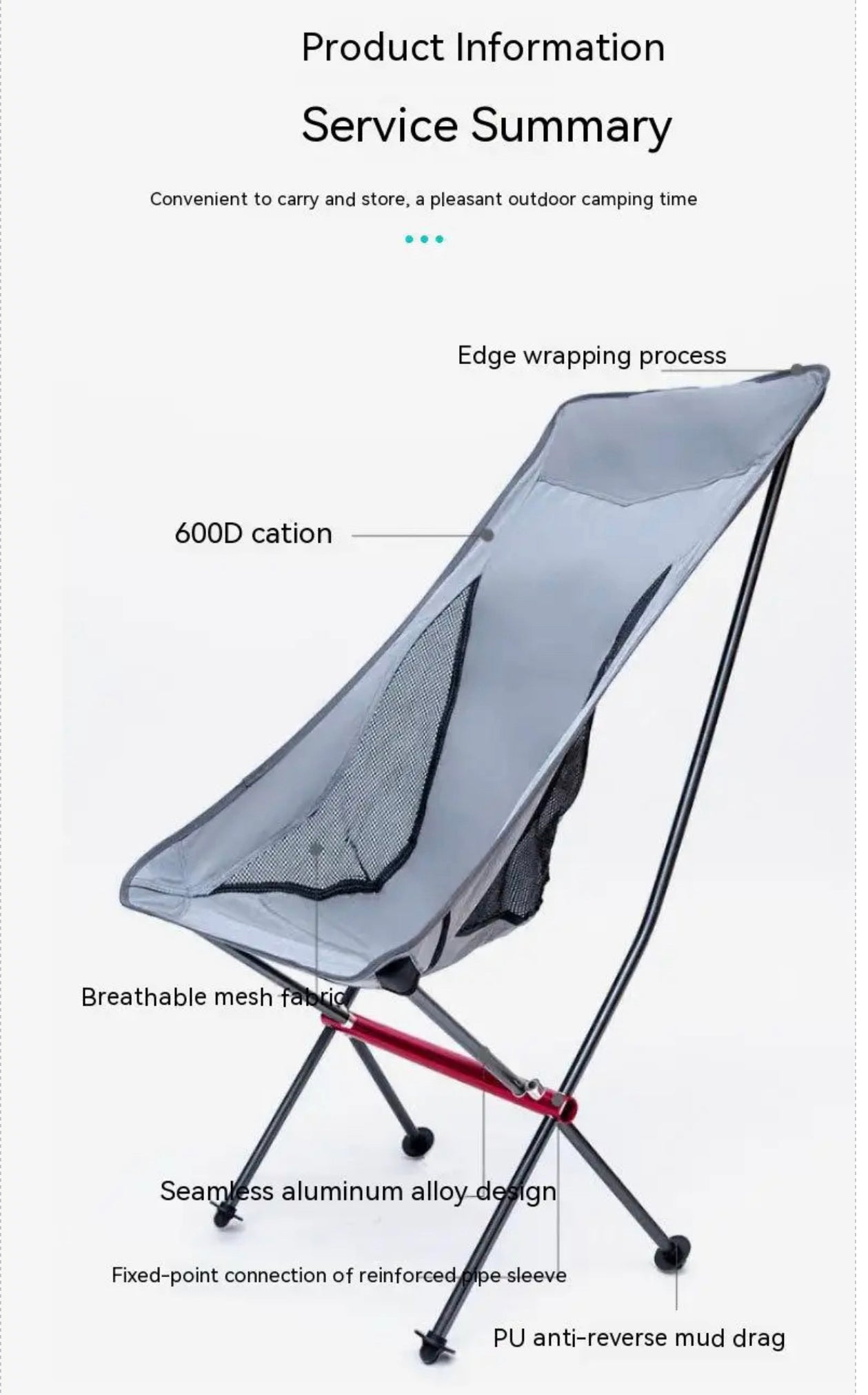 x Nature Light weight Back Support Portable Folding Chair