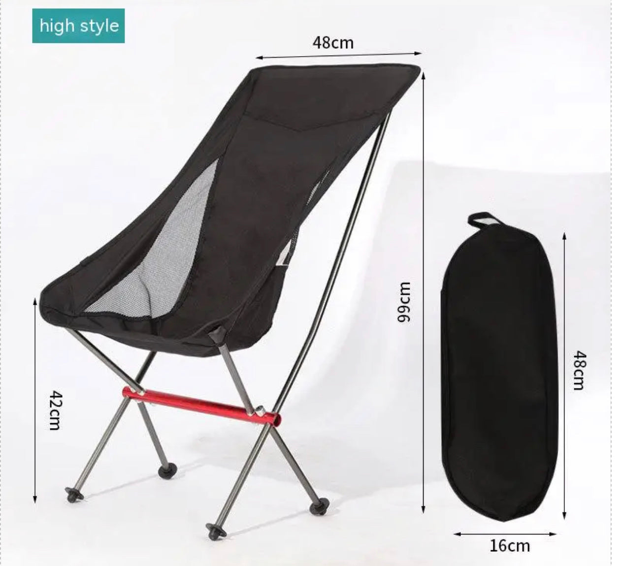 x Nature Light weight Back Support Portable Folding Chair