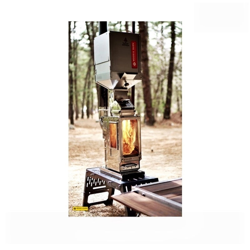 xNature Vertical Glass Wood/Pellet Burning Stove