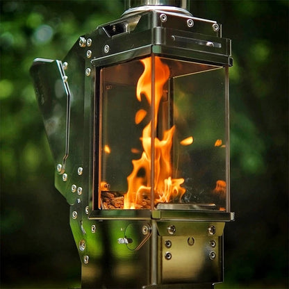 xNature Vertical Glass Wood/Pellet Burning Stove