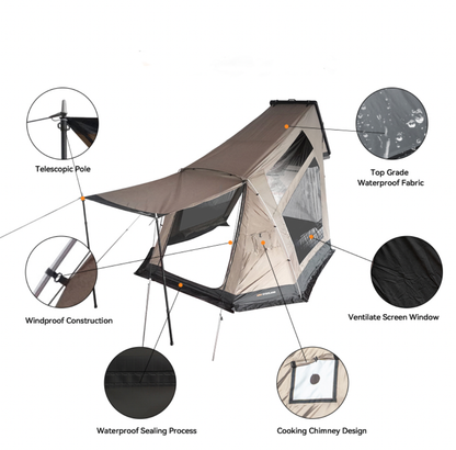 xNature Extend Annex Room for ABS Shell Roof Top Tent and Waterproof Shelter Vent