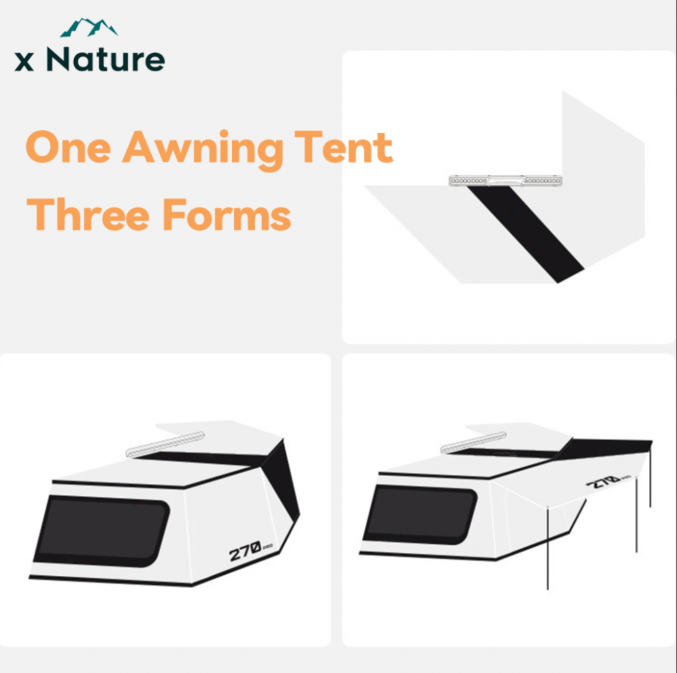 xNature 270 Degree Outdoor Tents Travel Awning Suv Car Side Roof Awning Tent Waterproof Camping Equipment Accessories